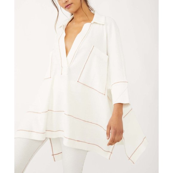 NWT Free People Under The Stars Pullover / White Whisper - Picture 1 of 6